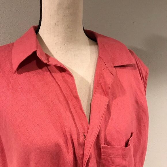MAKE AN OFFER;) Pink linen romper - Picture 2 of 12